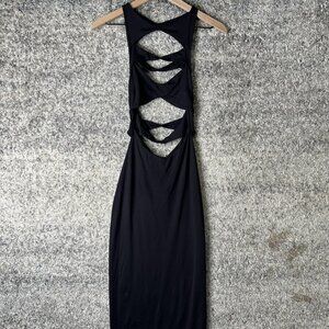 Meshki Dress Womens Small Black Chloe Cut Out Maxi Sleeveless Bodycon DR04545KD7